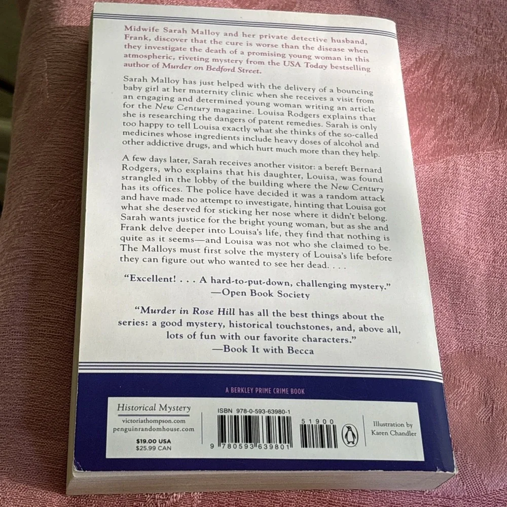 Murder in Rose Hill (A Gaslight Mystery) Victoria Thompson 2024 Paperback Book - Picture 4 of 4